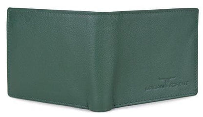 Green Leather Wallet Purse