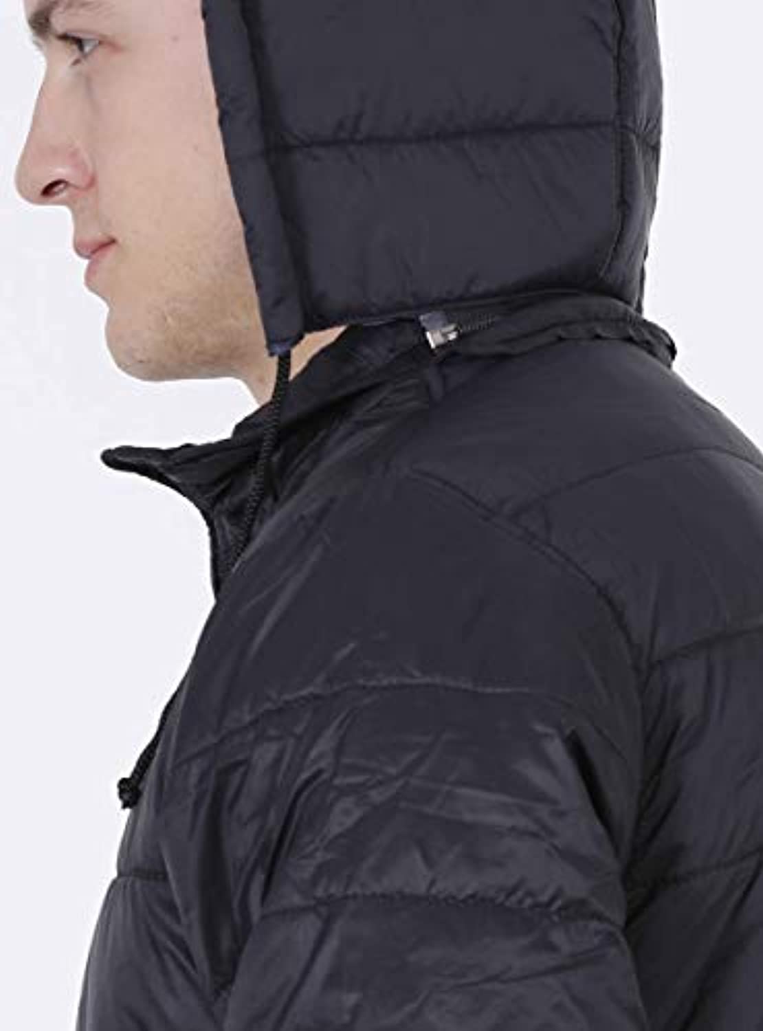 Light Weight Quilted Removable Hood Slim Fit Jacket