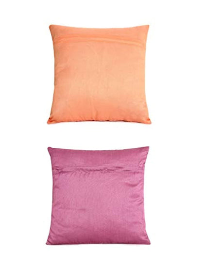 Polyester Square Cushion Cover (16X 16-inch, Multicolour)