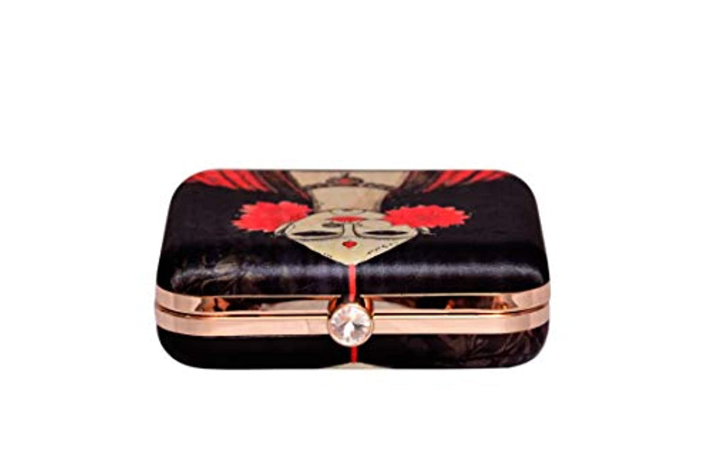 Women Party Wear Hand Box clutch Purse With Detachable Sling