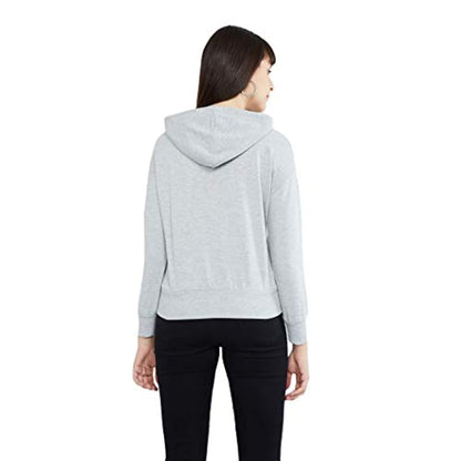 Grey Long Sleeve Hooded Sweatshirt