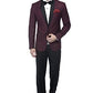 Polyester and Viscose Wine Slim Fit Blazers