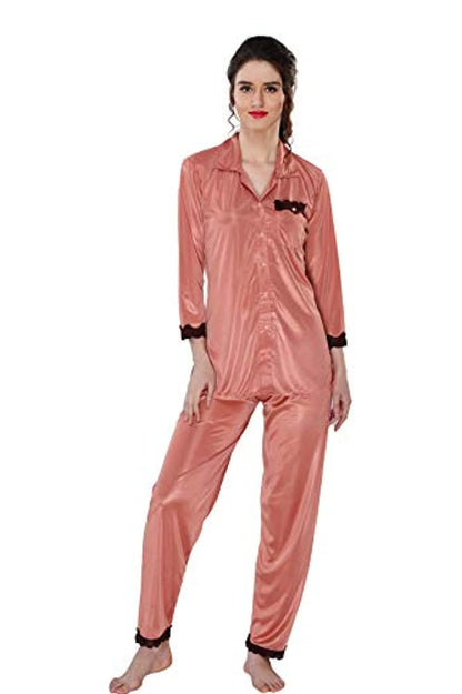 Three Fourth Sleeve Top and Pyjama Sleepwear Set