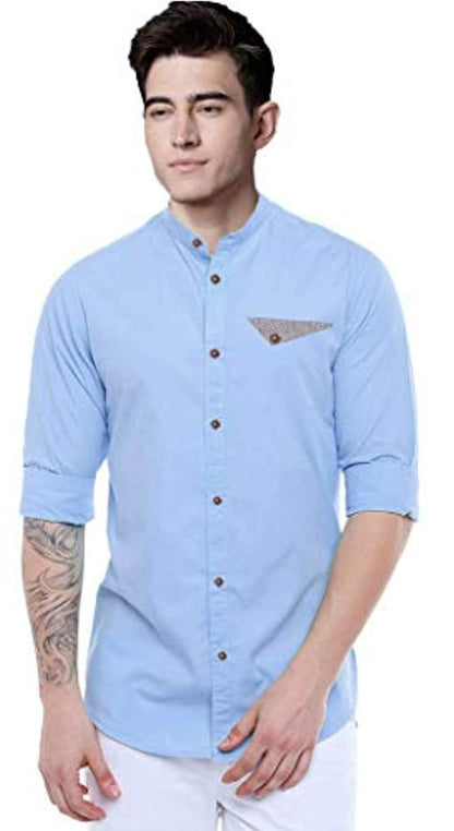 Mens Regular Fit Cotton Casual Full Sleeves Shirt