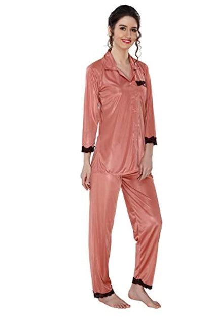 Three Fourth Sleeve Top and Pyjama Sleepwear Set