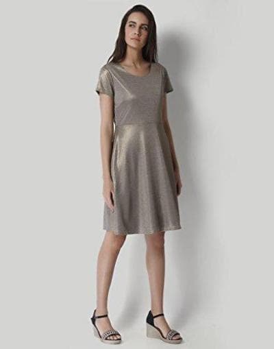 Short Sleeve A-Line Mini Dress