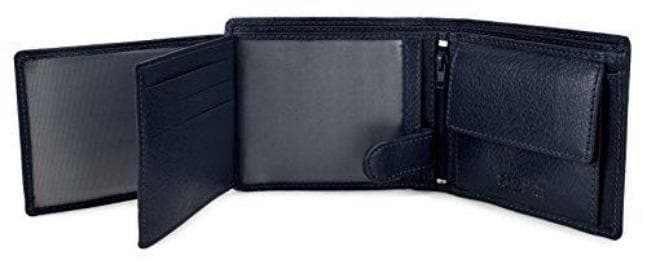 Dark Blue Leather Wallet