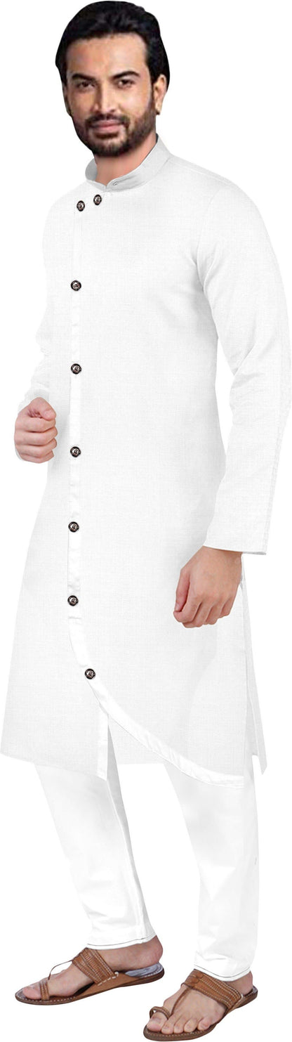 Round Neck Below Knee Solid Straight Kurta