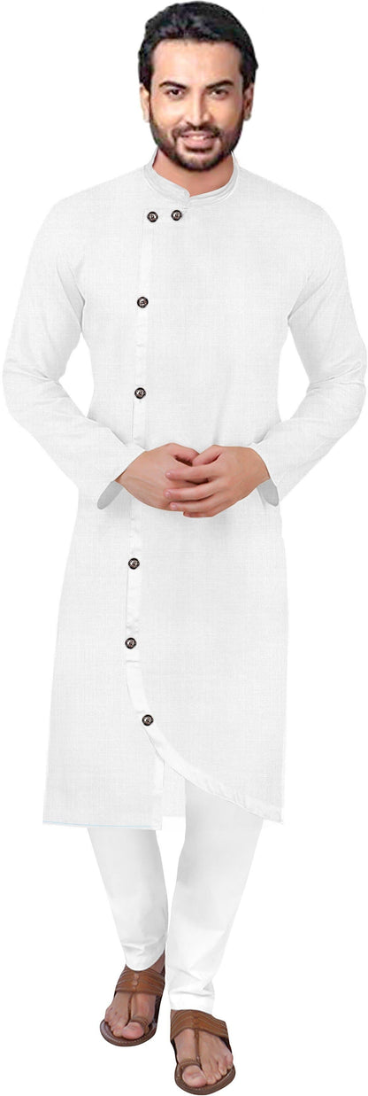 Round Neck Below Knee Solid Straight Kurta