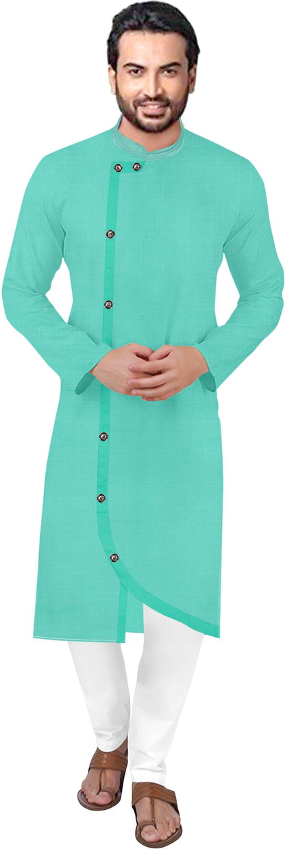 Round Neck Below Knee Solid Straight Kurta