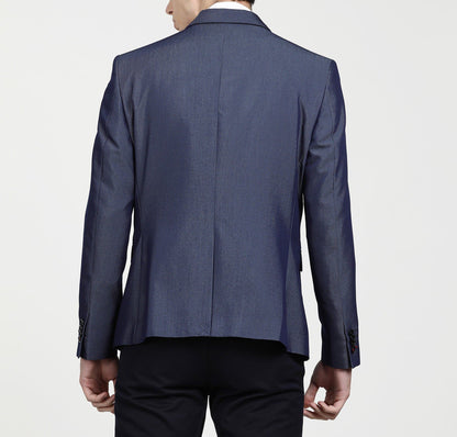 Blue Single Breasted Party Blazer 