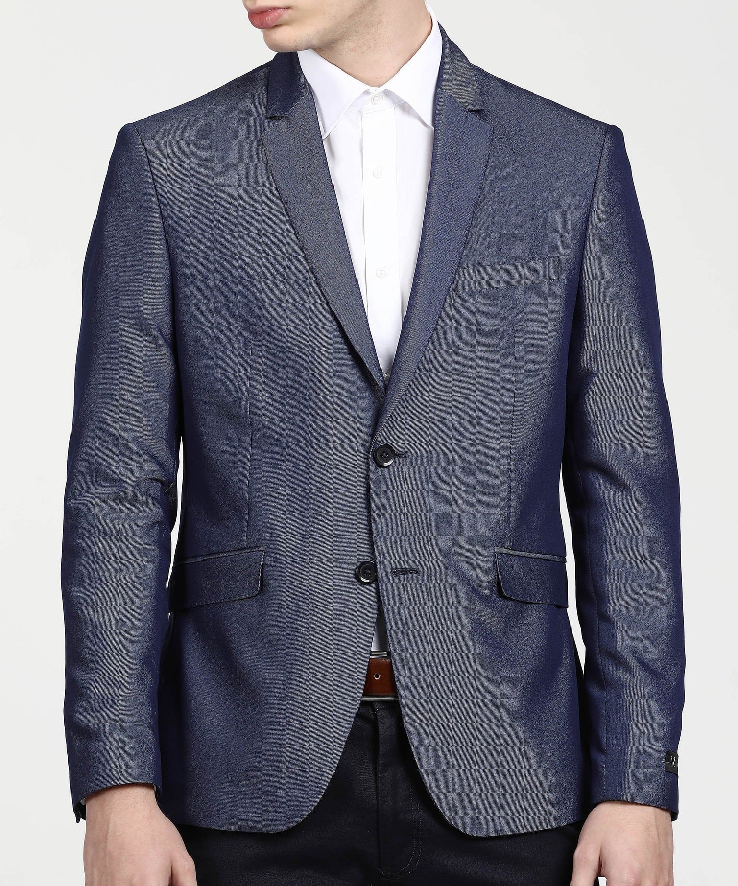Blue Single Breasted Party Blazer 