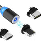 Magnetic USB Multi 3-in-1 Cable Charger with LED