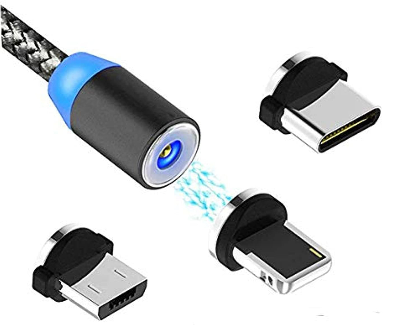 Magnetic USB Multi 3-in-1 Cable Charger with LED