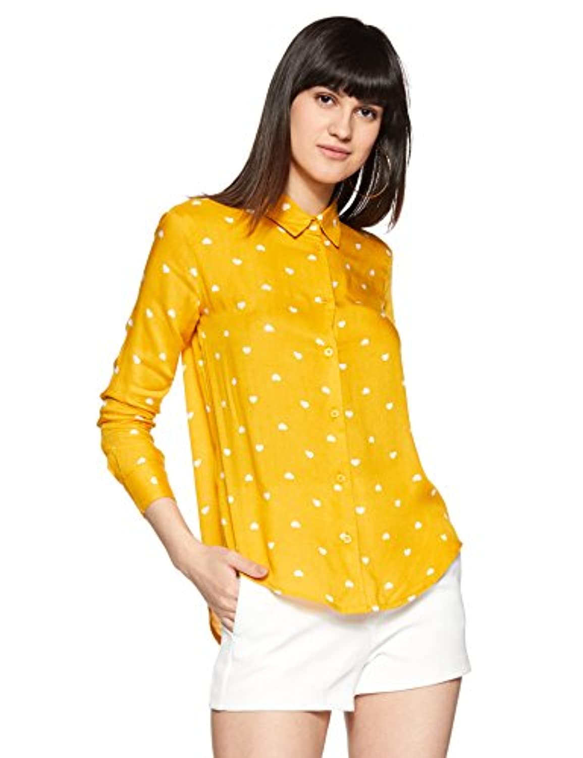 Women's Comfort fit Yellow Full Sleeve Shirt