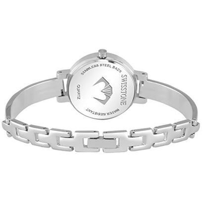 Silver Plated Bracelet Wrist Watch for Women