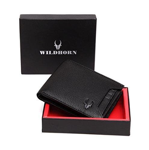 Black Genuine Leather Wallet Purse