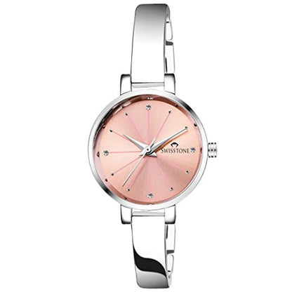 Silver Plated Bracelet Wrist Watch for Women