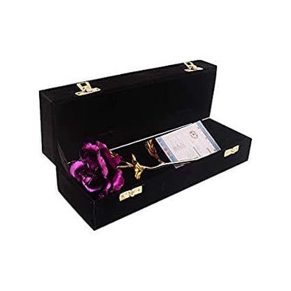 24K Gold Rose 25 Cm With Black Velvet Box