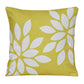 Leaf Printed Jute Cushion Cover (16 X 16-inches, Multicolour) - Set of 5
