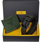 Carter Grey Leather Wallet and Belt Combo Gift Set