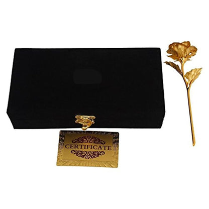 24K Gold Rose 25 Cm With Black Velvet Box