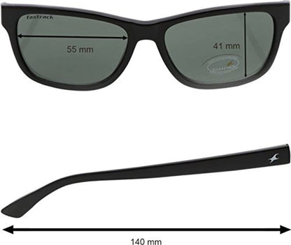 Smoke Grey/Black UV protected Square Sunglasses