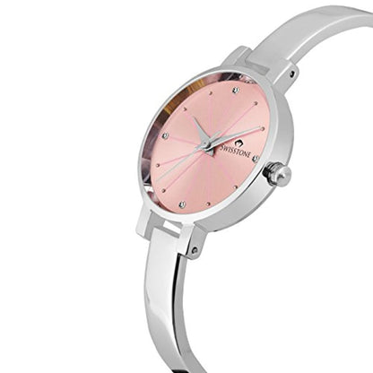 Silver Plated Bracelet Wrist Watch for Women