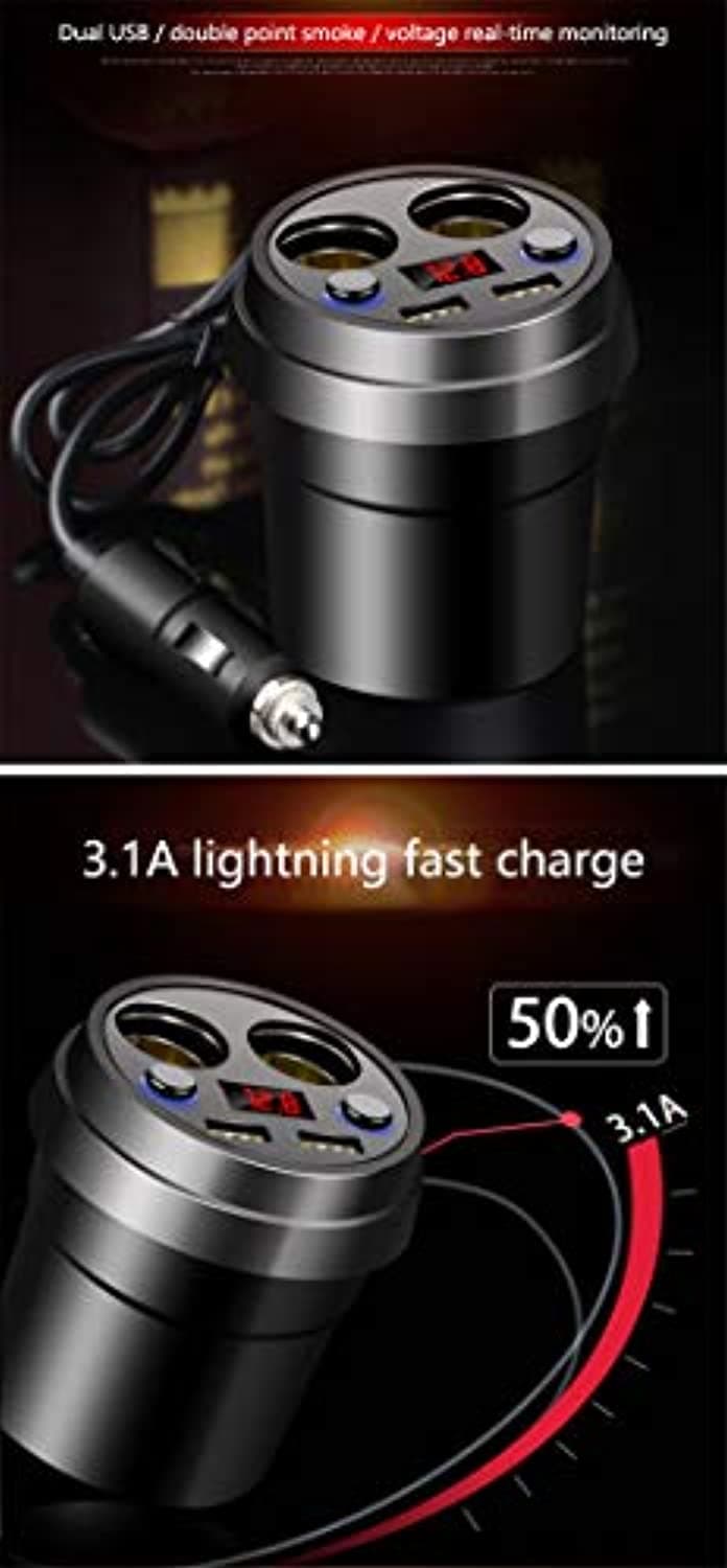 Fast Charging Car Cup Holder Adapter Charger Dual USB Auto 12V Socket –