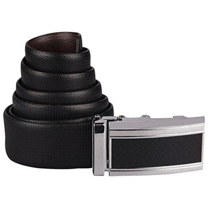 Reversible Leather Belt with Auto Lock Buckle