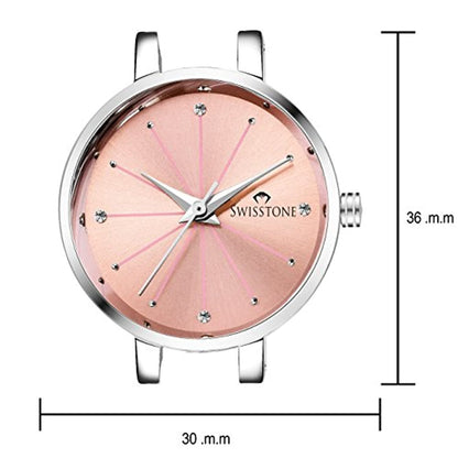 Silver Plated Bracelet Wrist Watch for Women