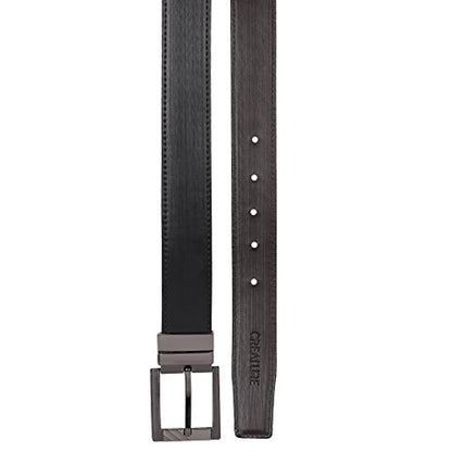 PU-Leather Formal Black/Brown Belt For Men