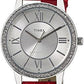 Leather Analog Silver Dial Watch