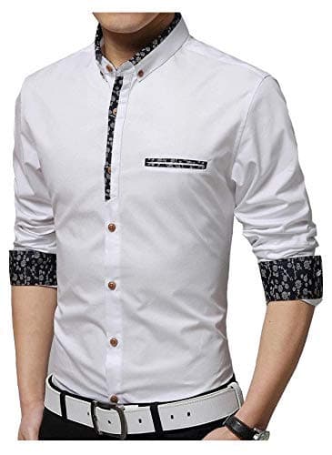 Full Sleeve Slim Fit Formal Shirt for Men - Off White