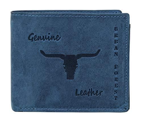 Blue Leather Wallet Purse