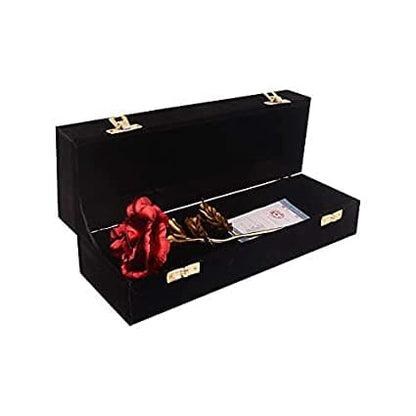 24K Gold Rose 25 Cm With Black Velvet Box