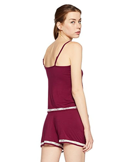 Sleeveless Adjustable Straps V-Neck Lounge Wear Sleepwear