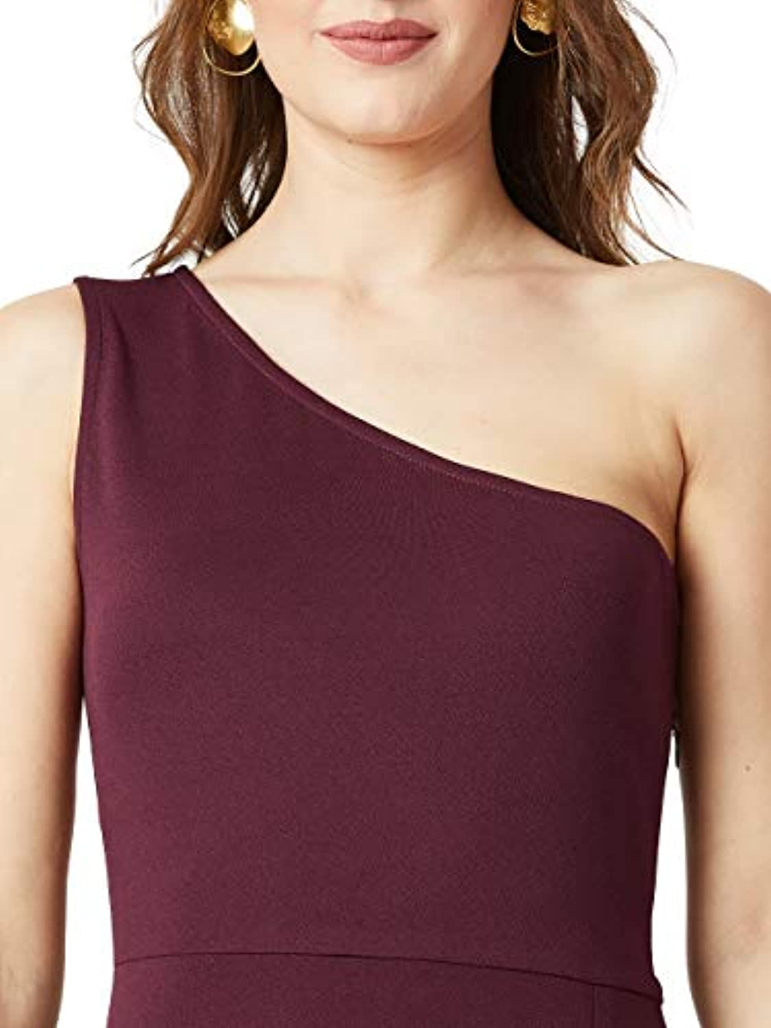 Women's Crepe one-Shoulder Dress