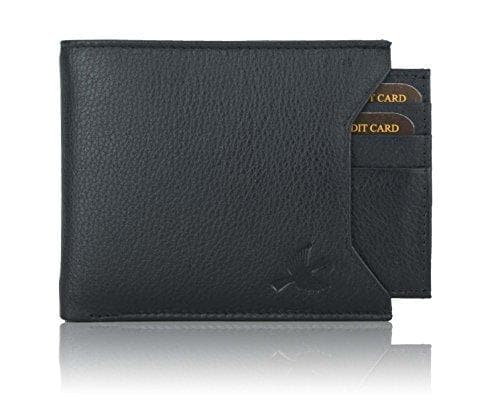 Combo of Leather Black Wallet and Belt