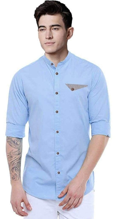 Mens Regular Fit Cotton Casual Full Sleeves Shirt