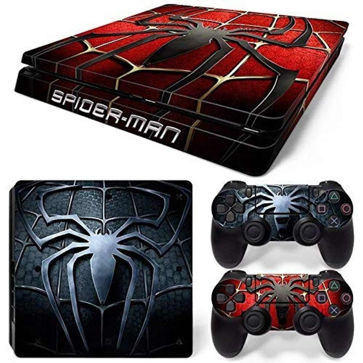 Spider-Man3 Theme 3M Skin Sticker Cover for PS4 Slim Console and Controllers