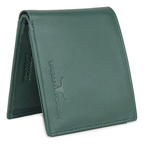 Green Leather Wallet Purse