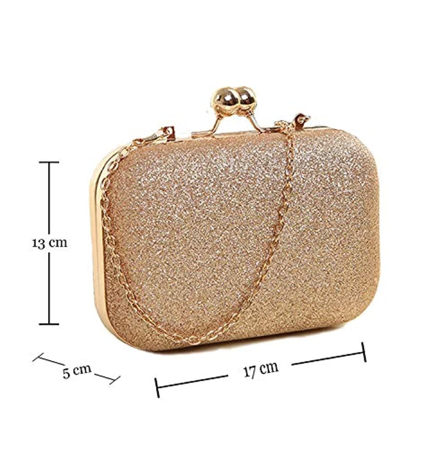 Glitter Faux Pearl Decor Evening Bag Elegant Top Ring Clutch - Temu