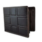 3D Pattern Genuine Leather Dark Brown Wallet