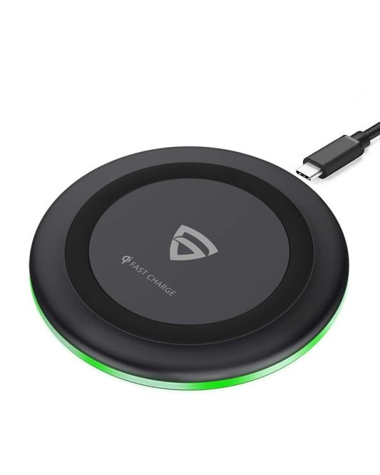 Arc 500 Type-C PD Qi-Certified 10W/7.5W Wireless Charger with Fireproof ABS.