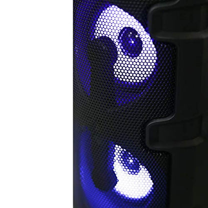 High Power Audio System with Karaoke Mic,Bluetooth Connectivity, Light Shows