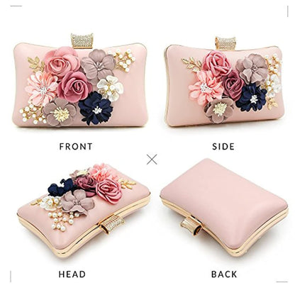 Women Flower Clutches Evening Handbags Wedding Clutch Purse