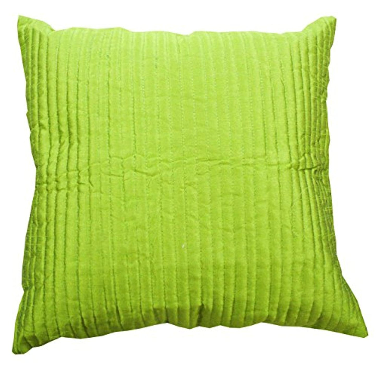 Silk Decorative Quilted Cushion Cover 16x16, 12x12 inch - Set of 5