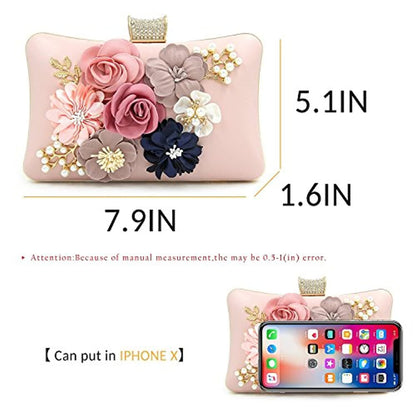 Women Flower Clutches Evening Handbags Wedding Clutch Purse