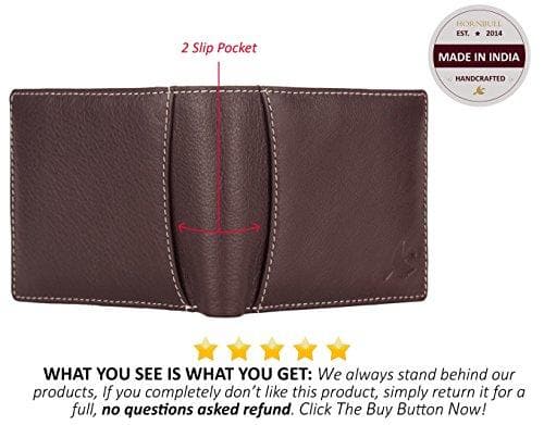 Brown Soft Grain Leather Wallet Purse